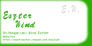 eszter wind business card